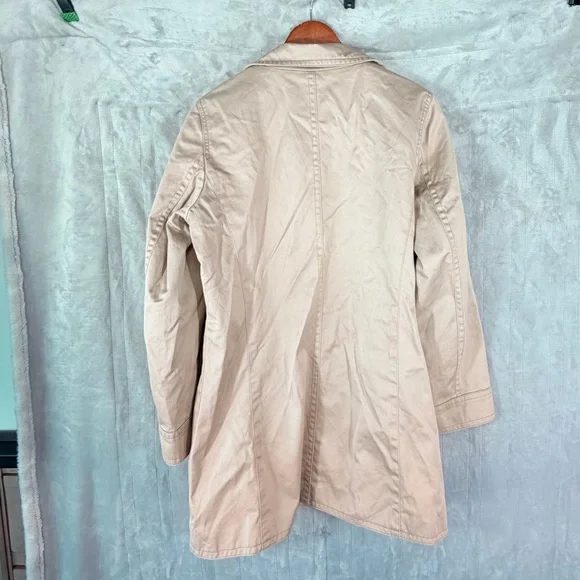 Coach women’s trench coat size large floral signature lining beige - Picture 7 of 9